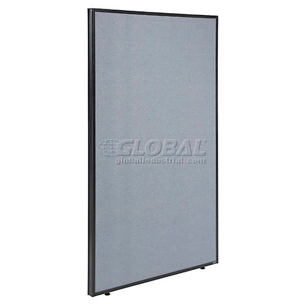 Global Industrial 48-1/4W x 72H Office Partition Panel, Blue 238638BL